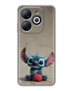 Чехол для Infinix Smart 8 с картинкой «Стич на коричневом фоне»