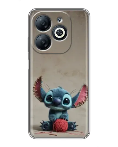 Чехол для Infinix Smart 8 с картинкой «Стич на коричневом фоне»