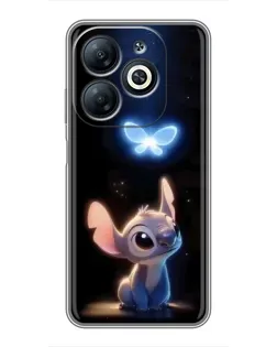 Чехол для Infinix Smart 8 с картинкой «Сияющий Стич»