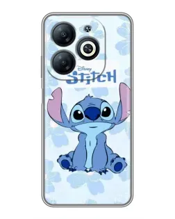 Чехол для Infinix Smart 8 с картинкой «Stitch среди цветов»