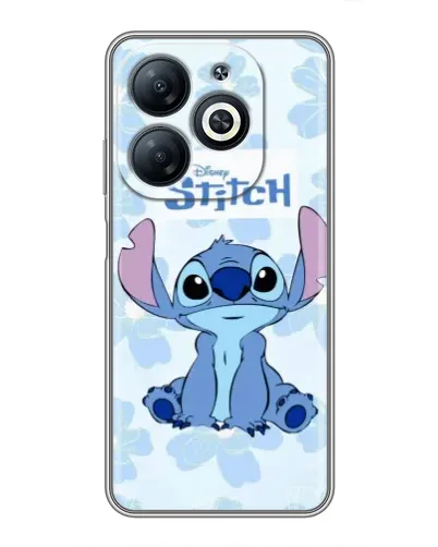 Чехол для Infinix Smart 8 с картинкой «Stitch среди цветов»