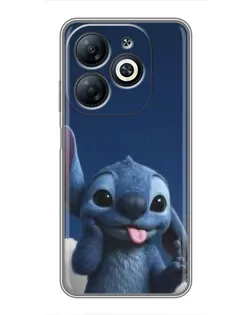 Чехол для Infinix Smart 8 с картинкой «Стич в облаках»