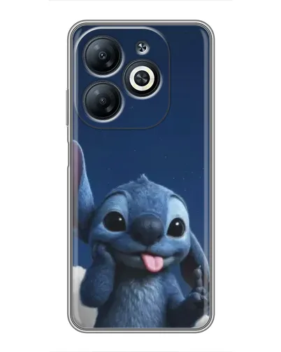 Чехол для Infinix Smart 8 с картинкой «Стич в облаках»