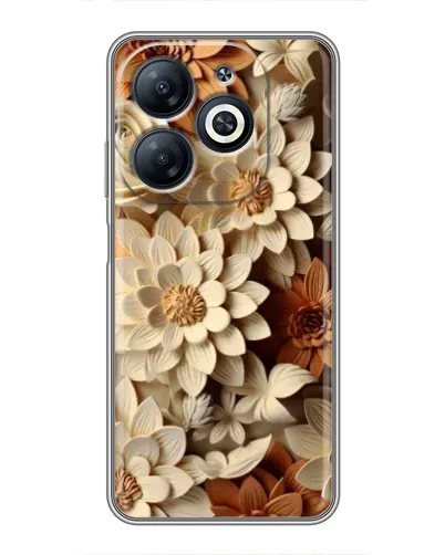 Чехол для Infinix Smart 8 с картинкой «Бежевый флористический декор» Чехол для Infinix Smart 8 с картинкой «Бежевый флористический декор»