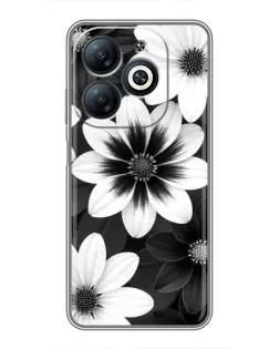 Чохол для Infinix Smart 8 з картинкою «Монохромні айстри»