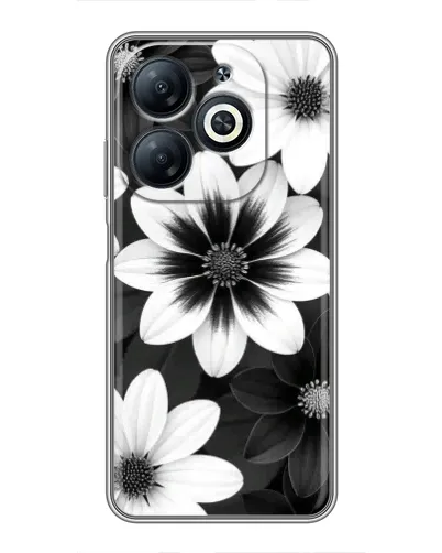 Чехол для Infinix Smart 8 с картинкой «Монохромные астры» Чехол для Infinix Smart 8 с картинкой «Монохромные астры»