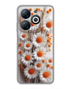 Чохол для Infinix Smart 8 з картинкою «Білі сухоцвіти»
