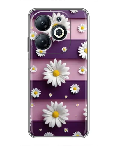 Чехол для Infinix Smart 8 с картинкой «Ромашки на фиолетовом» Чехол для Infinix Smart 8 с картинкой «Ромашки на фиолетовом»
