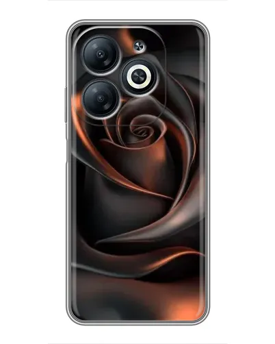 Чехол для Infinix Smart 8 с картинкой «Шелковая черная роза» Чехол для Infinix Smart 8 с картинкой «Шелковая черная роза»