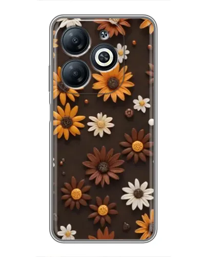 Чехол для Infinix Smart 8 с картинкой «Узор из маленьких подсолнухов» Чехол для Infinix Smart 8 с картинкой «Узор из маленьких подсолнухов»