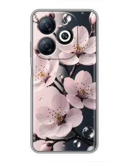 Чохол для Infinix Smart 8 з картинкою «Ніжня сакура та краплі»