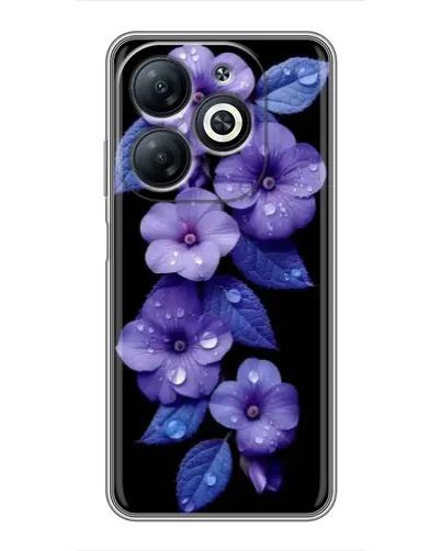 Чехол для Infinix Smart 8 с картинкой «Фиолетовые цветы с росою» Чехол для Infinix Smart 8 с картинкой «Фиолетовые цветы с росою»