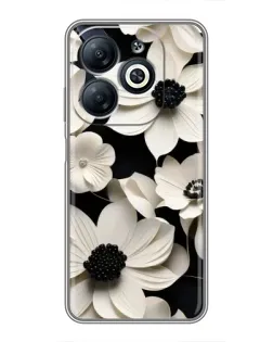 Чохол для Infinix Smart 8 з картинкою «Об'ємні білі квіти»