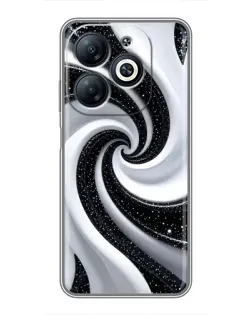 Чехол для Infinix Smart 8 с картинкой «Черно-белая спираль»
