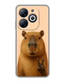 Чохол для Infinix Smart 8 з картинкою «Капібара вікторія» Чохол для Infinix Smart 8 з картинкою «Капібара вікторія»