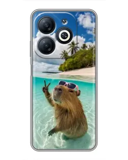 Чохол для Infinix Smart 8 з картинкою «Капібара на морі» Чохол для Infinix Smart 8 з картинкою «Капібара на морі»