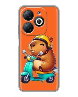 Чохол для Infinix Smart 8 з картинкою «Капібара на скутері» Чохол для Infinix Smart 8 з картинкою «Капібара на скутері»