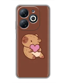 Чохол для Infinix Smart 8 з картинкою «Капібара з серцем» Чохол для Infinix Smart 8 з картинкою «Капібара з серцем»