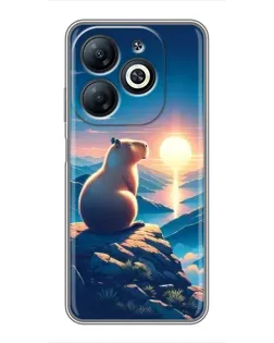 Чохол для Infinix Smart 8 з картинкою «Захід сонця з капібарою» Чохол для Infinix Smart 8 з картинкою «Захід сонця з капібарою»