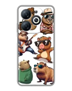Чохол для Infinix Smart 8 з картинкою «Круті капібари музиканти» Чохол для Infinix Smart 8 з картинкою «Круті капібари музиканти»