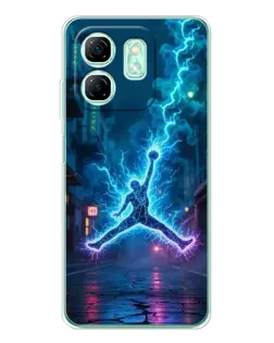 Чехол для Infinix Smart 9 с картинкой «Jordan Gold Jumpman»