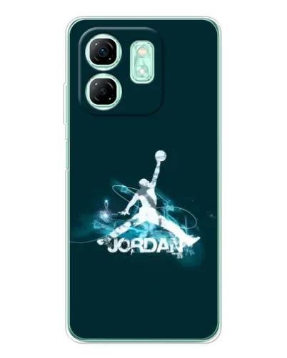 Чехол для Infinix Smart 9 с картинкой «Jordan Blue Fire»