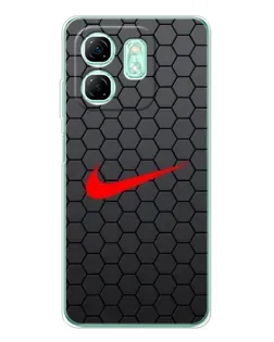 Чехол для Infinix Smart 9 с картинкой «Nike — карбоновая сетка»