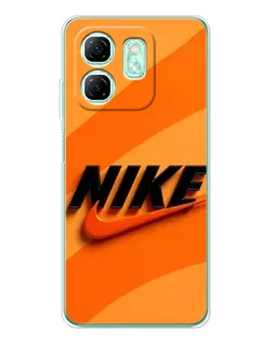 Чехол для Infinix Smart 9 с картинкой «Оранжевый драйв Nike»