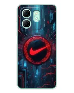 Чехол для Infinix Smart 9 с картинкой «Техногенный стиль Nike»