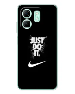 Чехол для Infinix Smart 9 с картинкой «Текстовый принт Nike»