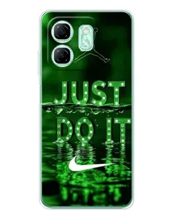 Чехол для Infinix Smart 9 с картинкой «Зеленый неоновый Nike»