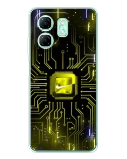 Чехол для Infinix Smart 9 с картинкой «Nike — золотая искра»