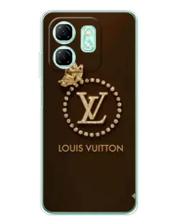 Чехол для Infinix Smart 9 с картинкой «LV — золотая печать»