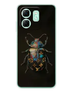 Чехол для Infinix Smart 9 с картинкой «LV — мраморный принт»