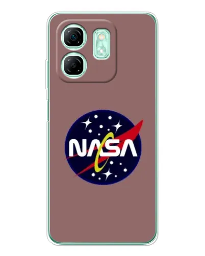 Чехол для Infinix Smart 9 с картинкой «NASA — ретро космос»
