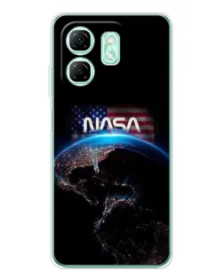 Чехол для Infinix Smart 9 с картинкой «Земля из космоса NASA»