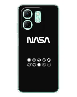 Чехол для Infinix Smart 9 с картинкой «NASA — технический принт»
