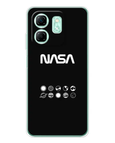 Чехол для Infinix Smart 9 с картинкой «NASA — технический принт»
