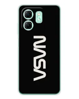 Чехол для Infinix Smart 9 с картинкой «NASA — вертикальный логотип»