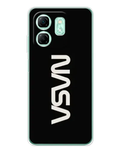 Чехол для Infinix Smart 9 с картинкой «NASA — вертикальный логотип»