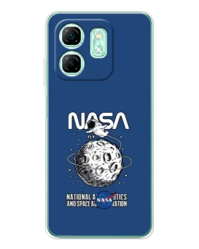 Чехол для Infinix Smart 9 с картинкой «NASA — лунная миссия»