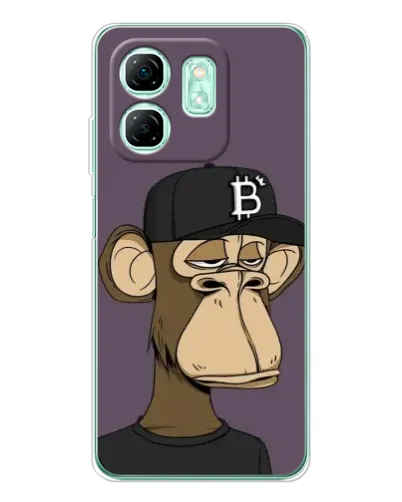 Чехол для Infinix Smart 9 с картинкой «Bored Ape в кепке»