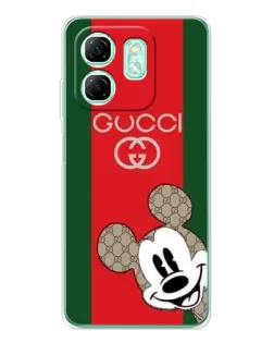 Чехол для Infinix Smart 9 с картинкой «Gucci — полосы и Микки» Чехол для Infinix Smart 9 с картинкой «Gucci — полосы и Микки»