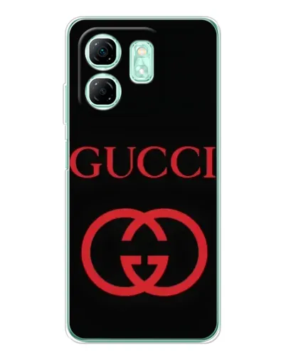 Чехол для Infinix Smart 9 с картинкой «Gucci — красный логотип»