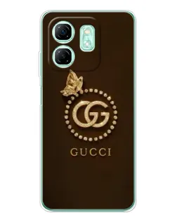 Чехол для Infinix Smart 9 с картинкой «Gucci — золотая бабочка» Чехол для Infinix Smart 9 с картинкой «Gucci — золотая бабочка»