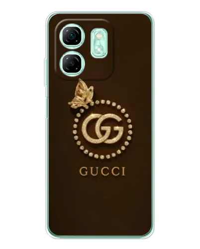 Чехол для Infinix Smart 9 с картинкой «Gucci — золотая бабочка»