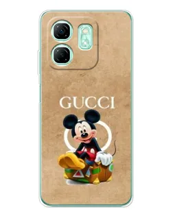 Чехол для Infinix Smart 9 с картинкой «Микки Маус Gucci — крафт» Чехол для Infinix Smart 9 с картинкой «Микки Маус Gucci — крафт»