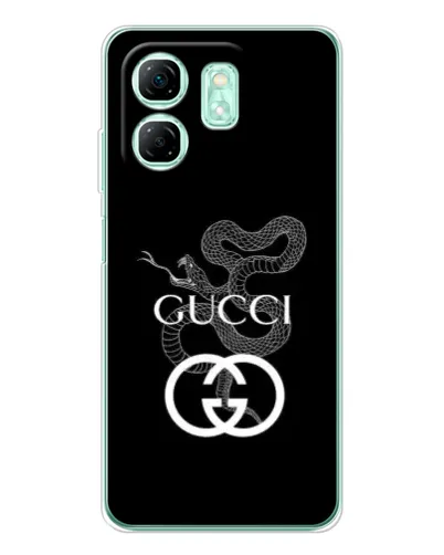Чехол для Infinix Smart 9 с картинкой «Gucci — серебряная змея»