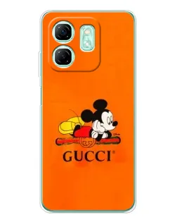 Чехол для Infinix Smart 9 с картинкой «Микки Маус Gucci — оранж» Чехол для Infinix Smart 9 с картинкой «Микки Маус Gucci — оранж»