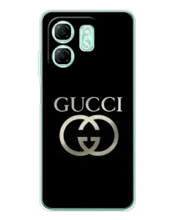Чехол для Infinix Smart 9 с картинкой «Gucci — золото на черном» Чехол для Infinix Smart 9 с картинкой «Gucci — золото на черном»